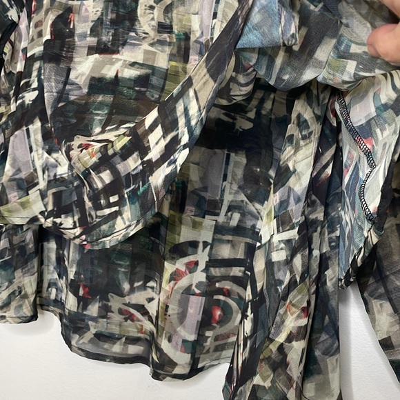 Cap Juluca Aldo Martins Multi Colored Print Layered Swing Top Size 6 - Picture 5 of 11